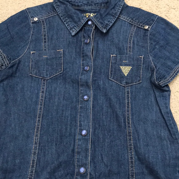 GUESS Denim Dress Girls XL - Picture 2 of 8